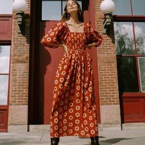 Christy Dawn Katrina Dress in Crimson Daisy